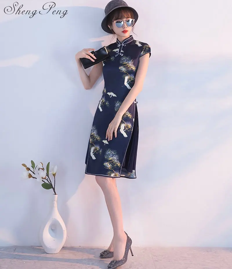 qipao красный кружевной Чонсам современный китайский традиционный торжественное платье для женщин vestido восточные воротники пикантные длинные CC012