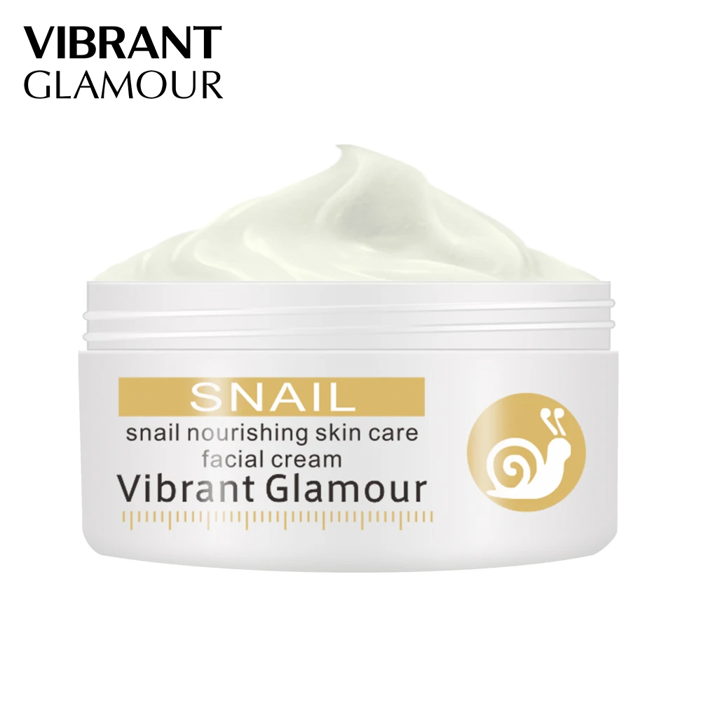 

VIBRANT GLAMOUR Repairs Snail Face Cream Remove Wrinkles Acnes Cream Whitening Pigment Spots Brighten Skin Wrinkle Control Oil