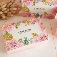 long pink flower decoration cookie biscuit box bakery package boxes gift packing favors party supply