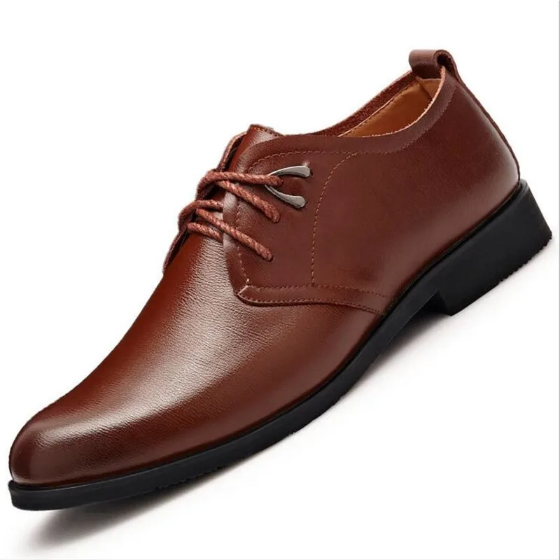 Luxury Genuine Leather Men Shoes Lace Up Platform Fashion Man Flats Casual Male Black Brown Red Plus Size 66 | Обувь