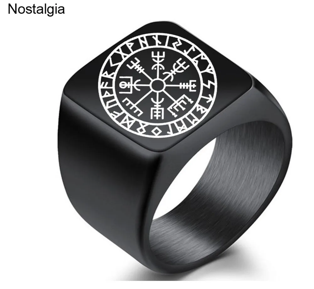 Ностальгия из нержавеющей стали скандинавский Викинг Vegvisir компас титановые
