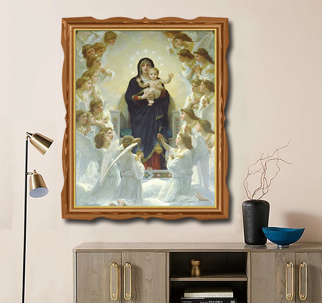 Virgin Mary by Da Vinci настенные художественные картины холст с печатью постера живопись, каллиграфия декоративная картина для гостиной дома