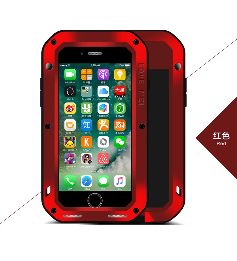 Waterproof Case For iPhone 7 Plus Luxury Original Hard Aluminum Shockproof Cover 8 360 Full Protection |
