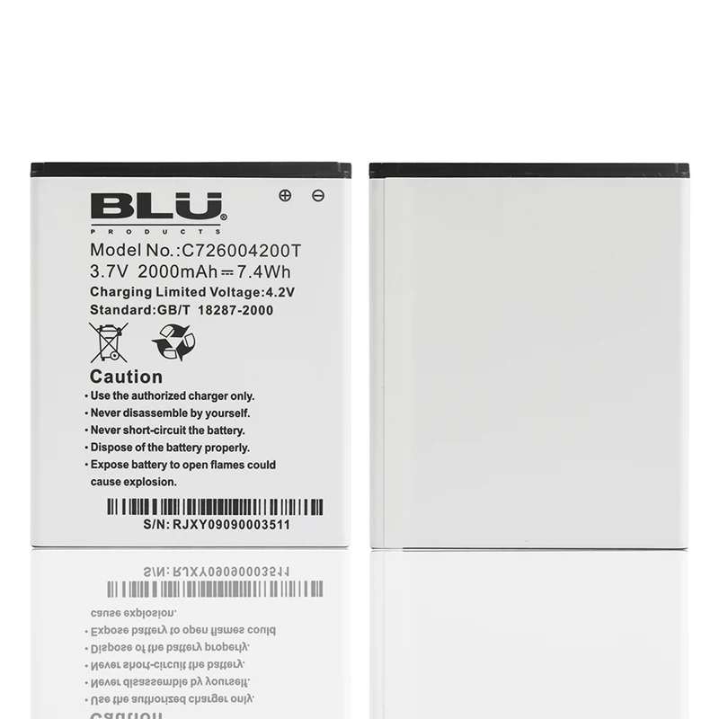 

For BLU C726004200T Battery original 2000mAh 3.7V Phone Bateria replacement Backup Battery for BLU Smartphone In Stock