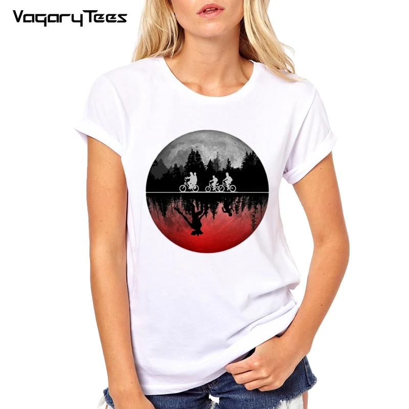 Странные Вещи чомпер Монстр Значок Футболка femme VagaryTees новая белая Повседневная
