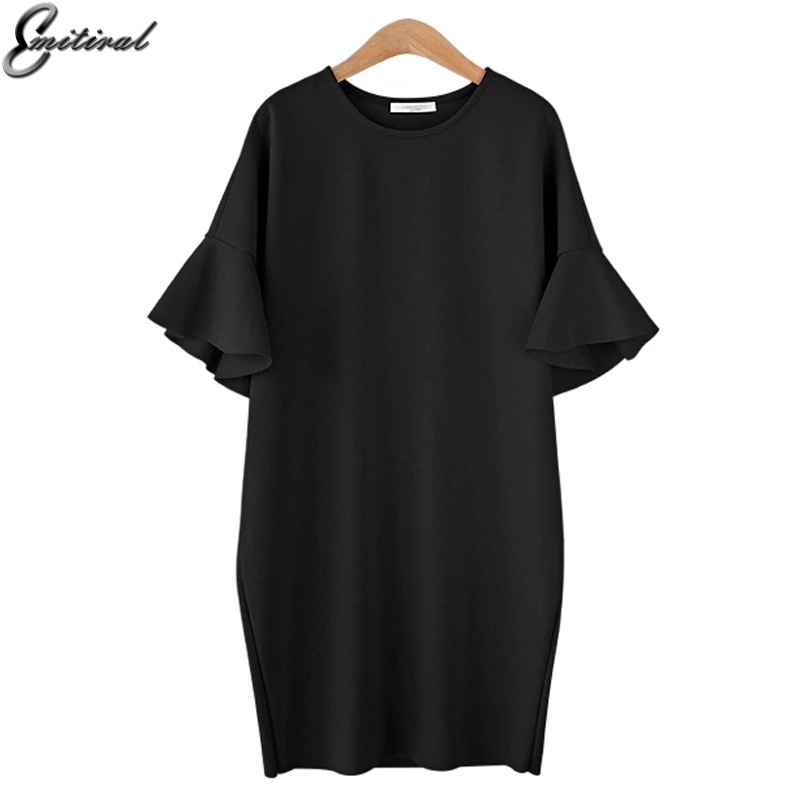 Emitiral летнее повседневное свободное женское платье с короткими расклешенными
