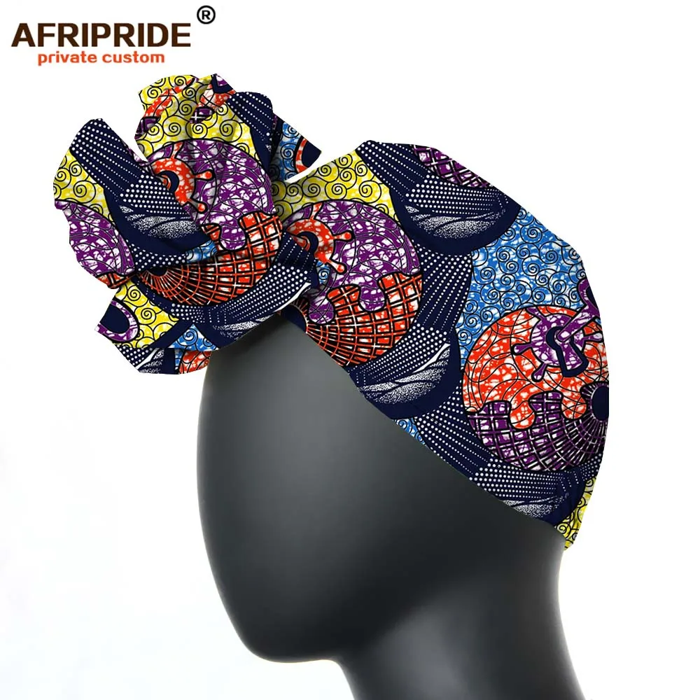 African headtie hat nigeria turban headband already tied african head wraps cap head scarf ankara fabric print AFRIPRIDE A19H003 - Цвет: 494