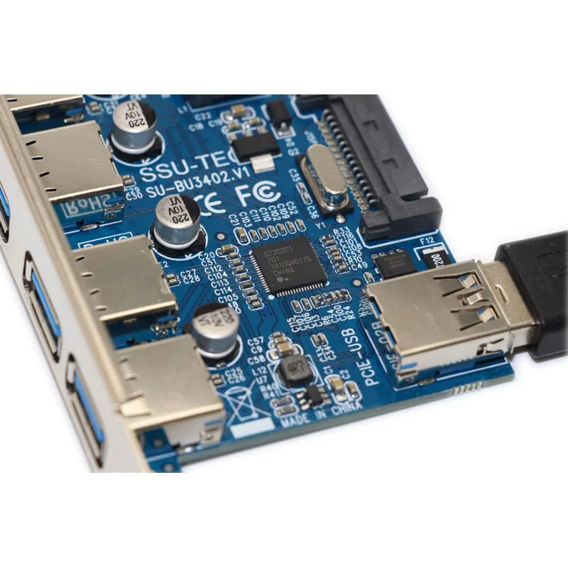 4 порта USB 3 0 концентратор адаптер PCI-E 1X к USB3.0 карта PCI Express расширения с 30 см кабель 5