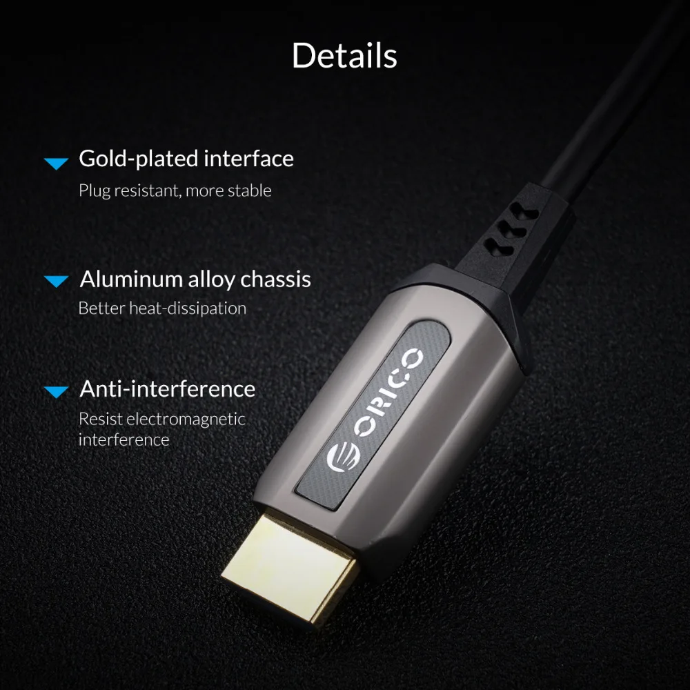 ORICO HDMI к видео кабели Позолоченные 2 0 4K 1080P 3D 18 Гбит/с адаптер провод для ТВ