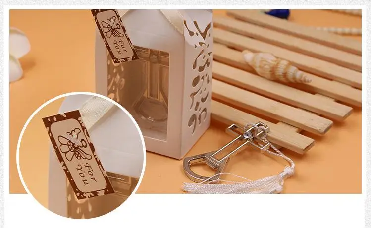 

100Pcs Cross Bottle Opener in Gift Box Beautiful Packaged Beer Bottle Openers Wine Opener Wedding Favor Bridal Shower SN410