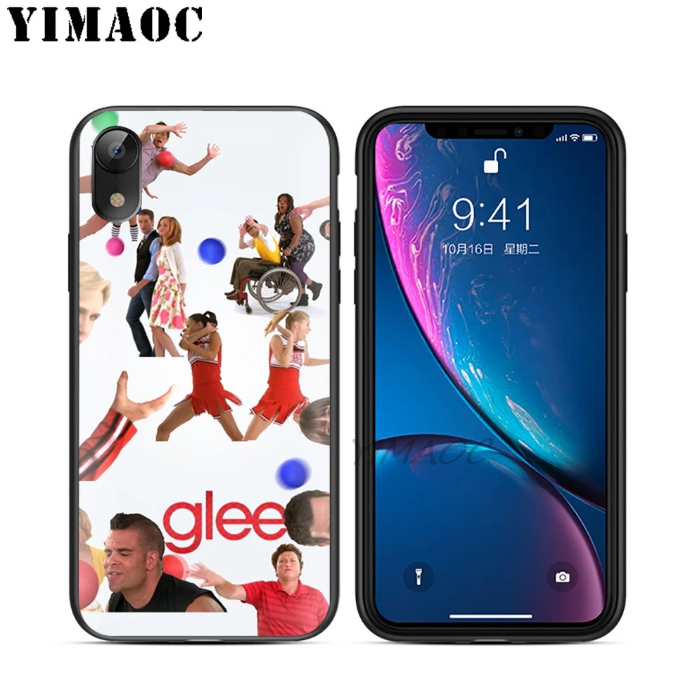 YIMAOC Glee Tv Show Soft TPU Black Silicone Case for iPhone X or 10 8 7 6 6S Plus 5 5S SE Xr Xs Max |