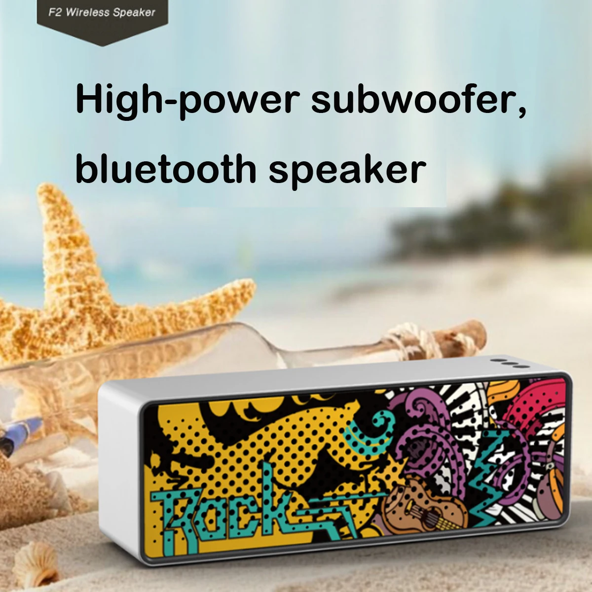 Портативный беспроводной Bluetooth Hi-Fi супербасы громкий стерео звук Doodle динамик с FM AUX TF Аудио