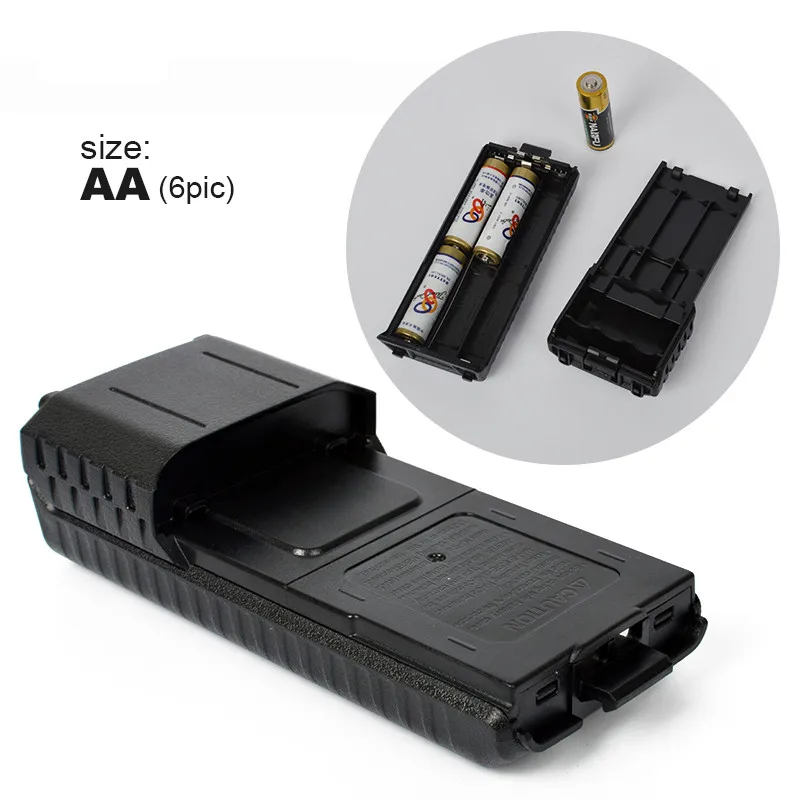 5 шт. HYS UV 5RL Walkie Talkie 6 * AA Расширенный Батарея случае Портативный ветчиной