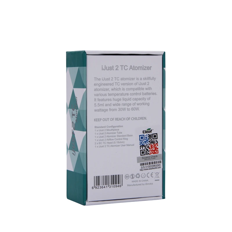 Оригинальный Eleaf iJust 2 TC распылитель 5 мл с Регулируемые воздуха ЕС головы подходит