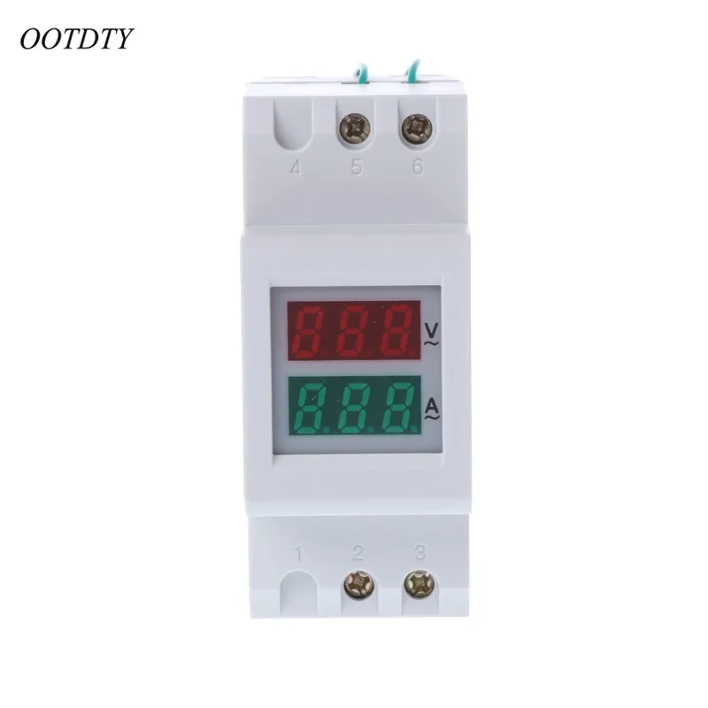 OOTDTY 2P 36 мм Din рейку двойной светодиодный измеритель напряжения Вольтметр