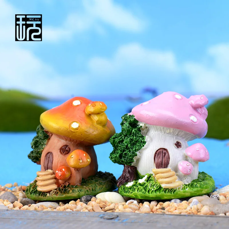 Полимерные Мультяшные грибы украшения для дома искусственные миниатюры сделай