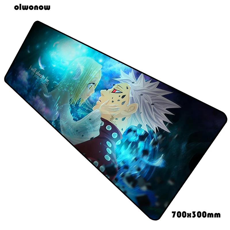 Nanatsu no taizai коврик для мыши, 70x30 см, игровой коврик для мыши, аниме, милый офисный коврик для ноутбука, Настольный коврик, xl, коврик для мыши, игры, pc gamer, коврики