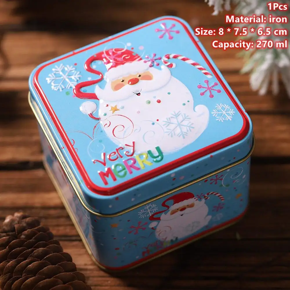 Christmas Boxes 4 Taoup 1 шт. мультяшная Рождественская Подарочная коробка Упаковка металлические рождественские украшения Декор для дома Noel Navidad Санта Клаус рождественские Вечерние - Цвет: Christmas Boxes 4