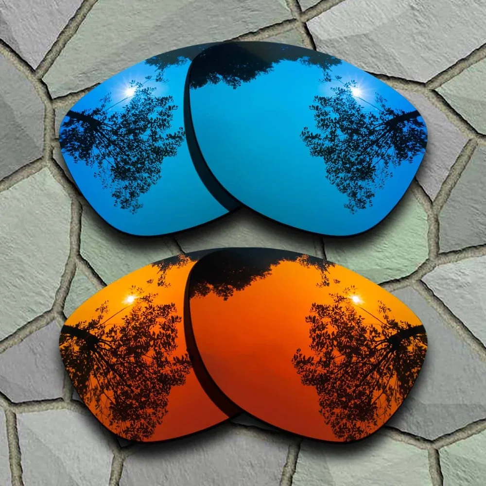 Сменные поляризованные солнцезащитные очки для Oakley Frogskins небесно голубые и