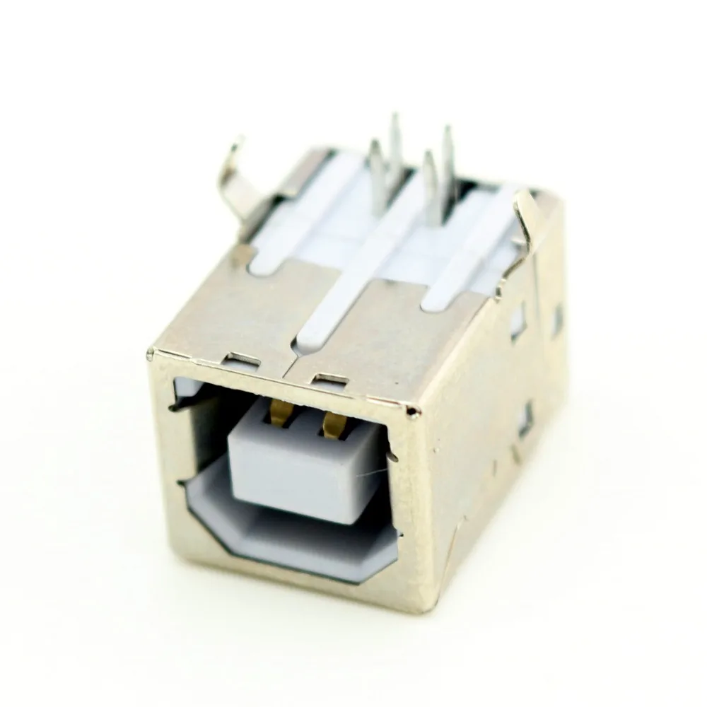 100 шт. USB 2 0 Тип B Гнездовой разъем 4 Pin 90 градусов PCB Штекерный DIP|pcb connector pin|connector