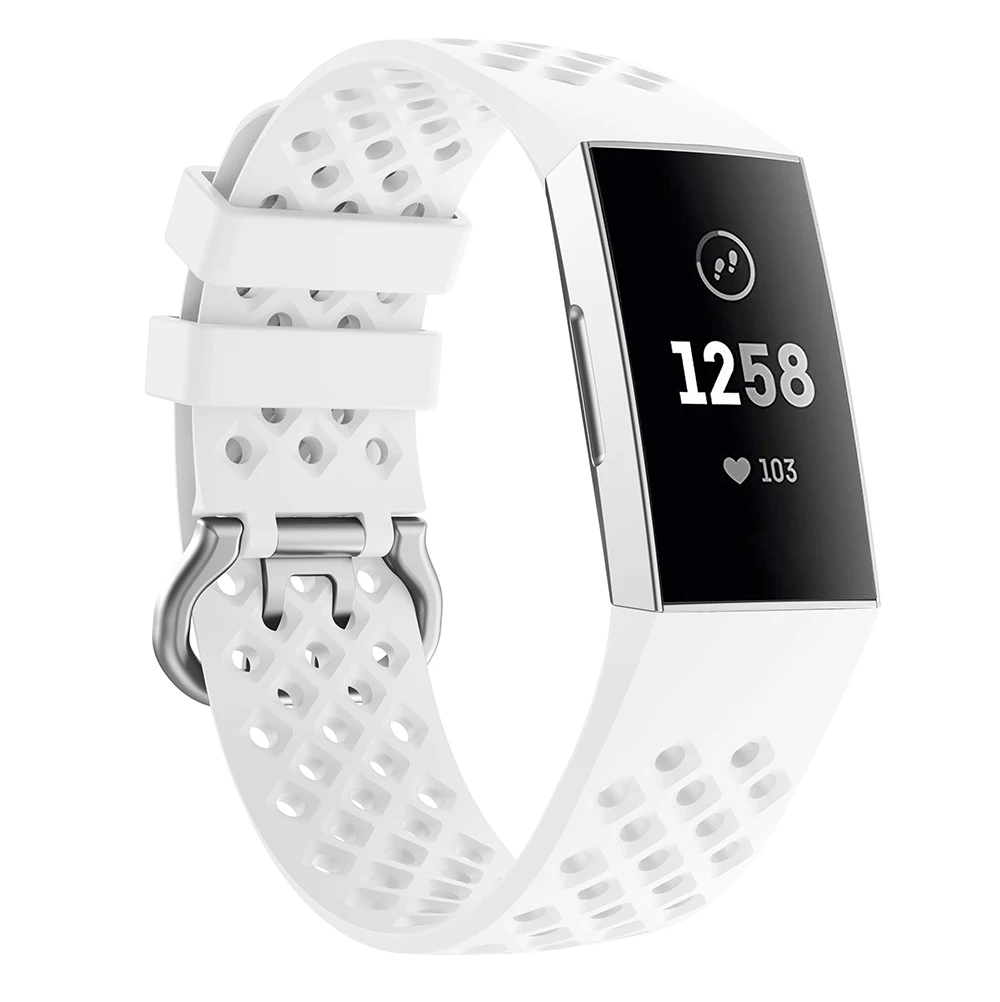 Часы для Fitbit Charge 3 маленькие большие силиконовый ремешок с отверстиями воздуха