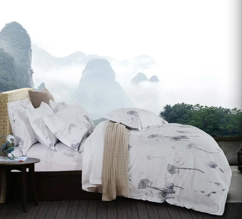 Комплект постельного белья пятизвездочный белое белье из 100% хлопка 4 предмета в