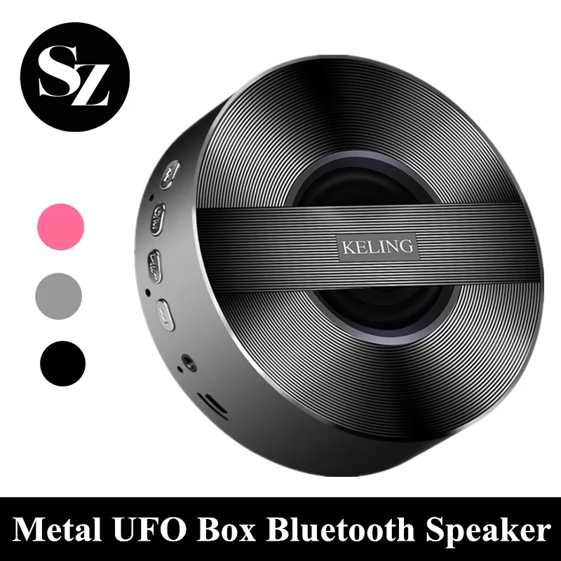 SUOZUN Беспроводная мини Колонка НЛО Bluetooth портативная металлическая стереоколонка