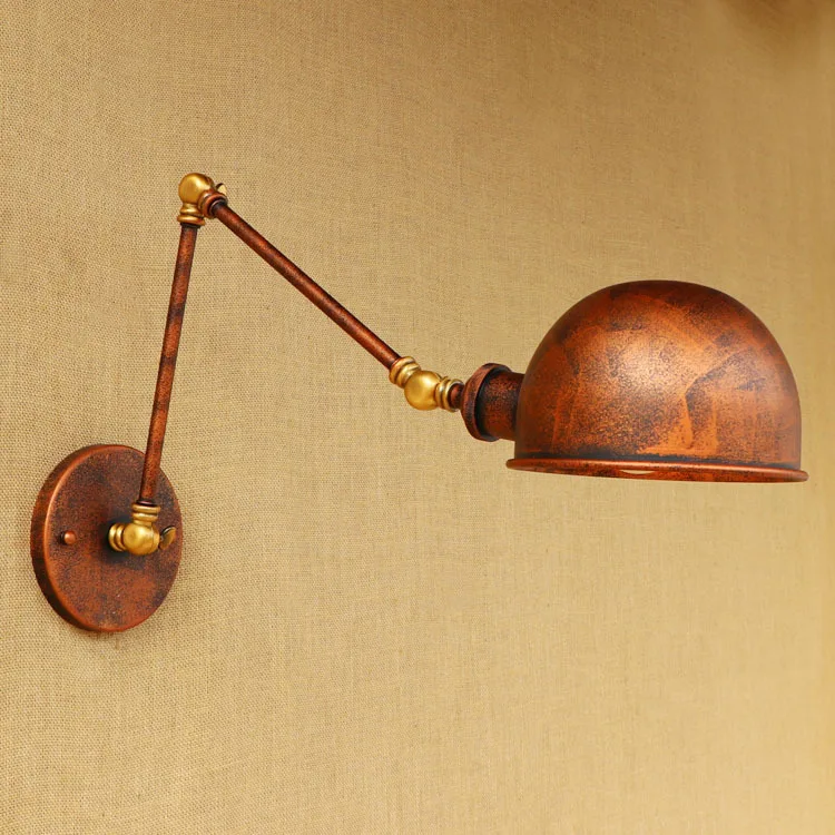 Folding Wall Lamp Arm Mounted Kitchen Sconces Vintage Light Long Luminaire Lampe Iron Art Rh Creative Rust Color Bar Shop | Освещение