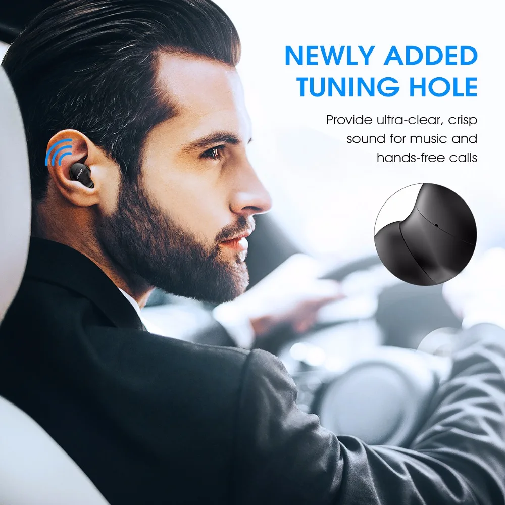 Mpow EM6 миниатюрные Bluetooth наушники V4.1 бизнес 6 часов воспроизведения невидимые