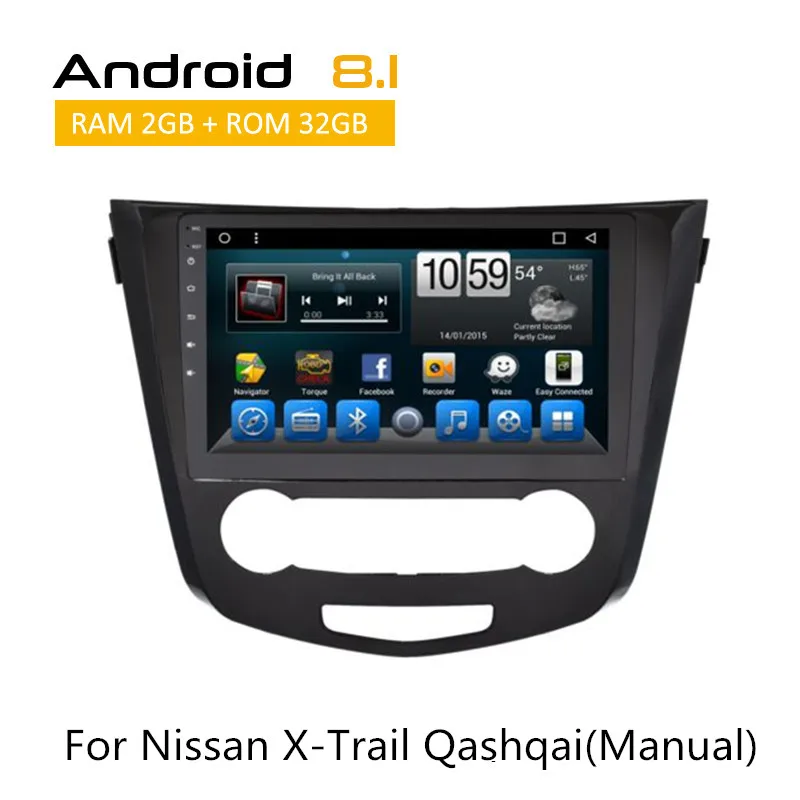 In Dash стерео для Nissan X Trail Qashqai (руководство) блок Android 8 1 авто радио gps Navi камера вход