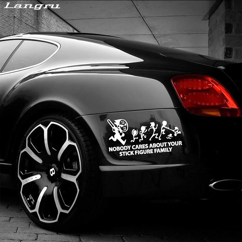 Langru крутая графика забавная наклейка для семейного автомобиля|sticker vinyl|family car