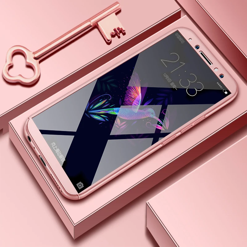 Полная защита на 360 градусов для Huawei Nova 2 Lite Plus 2s 2i 3 3i тонкий жесткий чехол 9 H