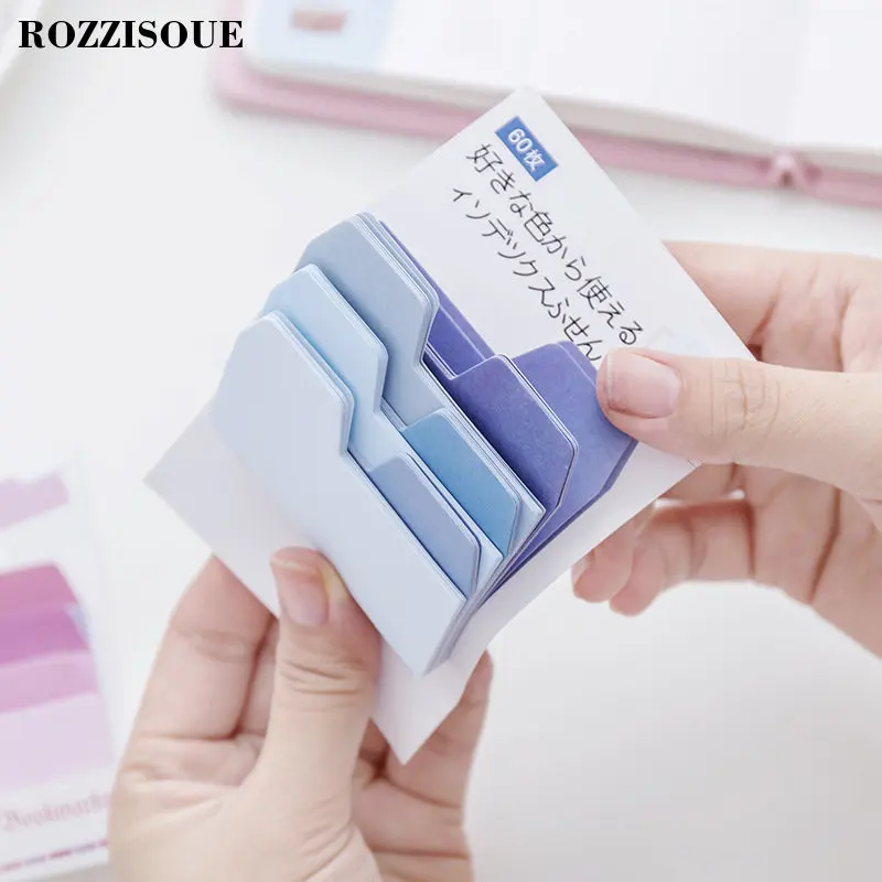 DIY Memo Me градиентный цвет креативная офисная Новинка Липкие заметки планировщик наклейки указатель страниц офисные школьные принадлежности канцелярские принадлежности