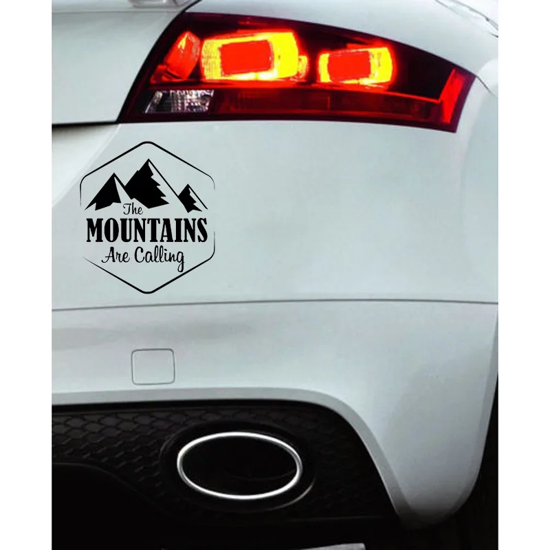 QYPF Изысканная Виниловая наклейка для автомобиля 14 3 см * 15 8 The MOUNTAINS Are call яркая
