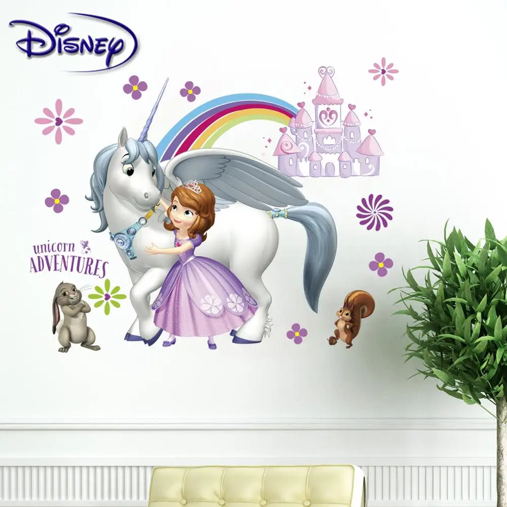 Декоративная наклейка Disney София принцесса Единорог для детской комнаты