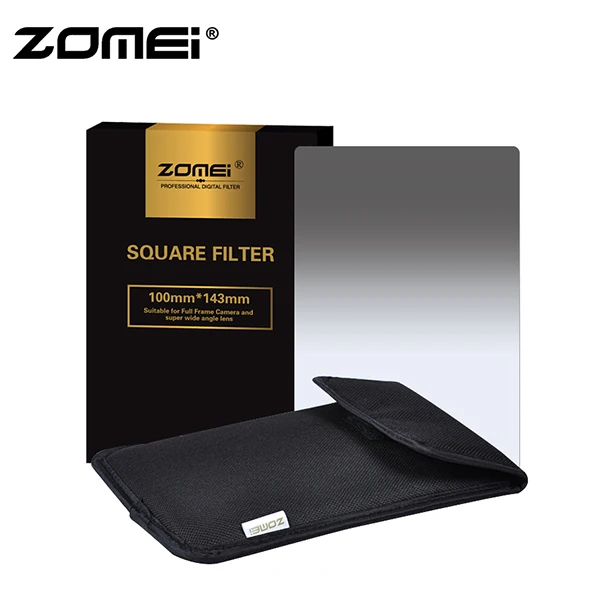 Graduated Grey Zomei 150*100 мм квадратный Градуированный цветной фильтр нейтральной плотности полноцветный серый ND2 ND4 ND8 фильтр для Cokin Z-Pro - Цвет: Graduated Grey