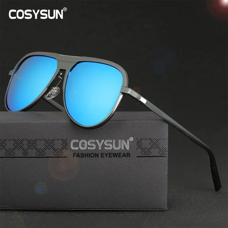 Брендовые поляризованные солнцезащитные очки из алюминиевого сплава мужские