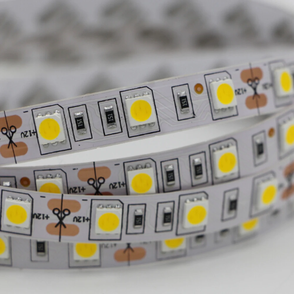 12V светодиодные ленты 5050 не ip65 ip67 трубки Водонепроницаемый водить 60leds/m полосы