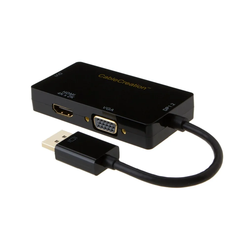 Адаптер 3 в 1 DP порт для подключения дисплея к HDMI/DVI/VGA поддержка порта 4K x 2K HDMI