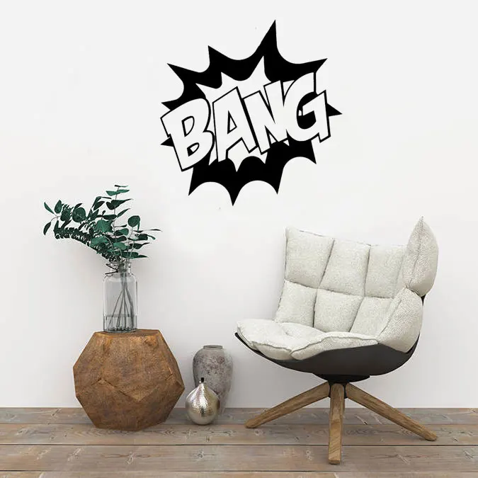 Настенная Наклейка stizzy Quotes Bang Superhero Movie виниловые настенные наклейки для детских