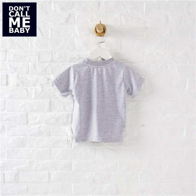 Don CALL ME/летние модные хлопковые футболки в стиле пэчворк для маленьких мальчиков