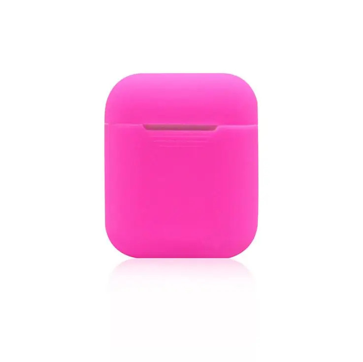 Розовый 100 шт./лот Мягкая силиконовая оболочка чехол для Apple Airpods зарядный чехол Airpod защитный чехол рукав Чехол ударопрочный чехол fundas - Цвет: Розовый