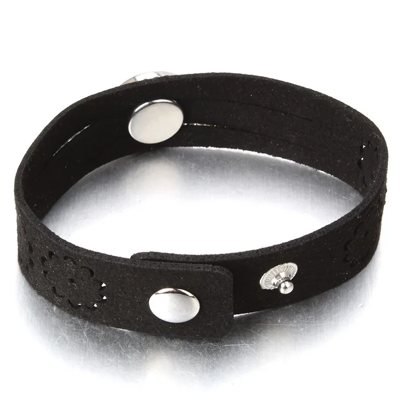 New Rhinestone Snap Bracelet/Bangle Leather Rope Bracelets Fit DIY 18mm Button Jewelry For Women ZE481 | Украшения и аксессуары