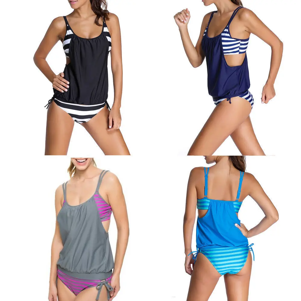 2017 Купальник Большого Размера Танкини Пуш Ап Женские Купальники Раздельные