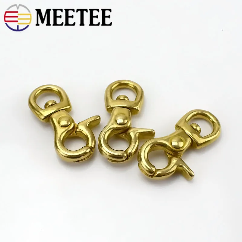 MEETEE 2 шт. Литой Медный крюк из чистой латуни крючки багажная фурнитура ручной