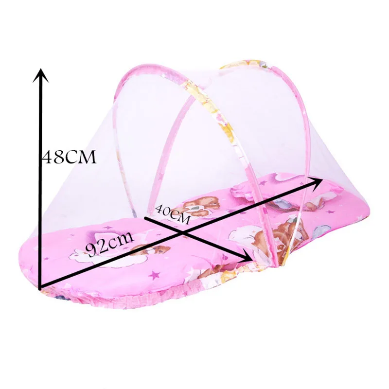 1 шт. детская кроватка с изображением милого медведя противомоскитная сетка