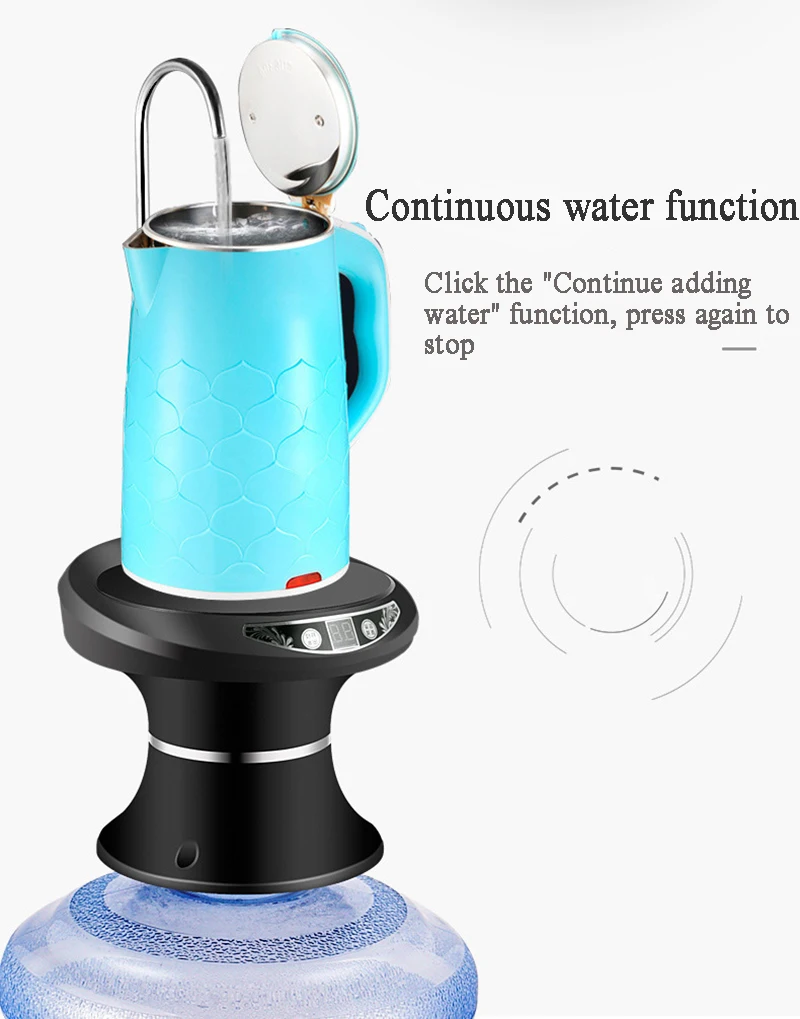 Насос для бутилированной воды, USB Перезаряжаемый диспенсер для воды, бытовой Электрический чистый ведро, беспроводной водяной насос