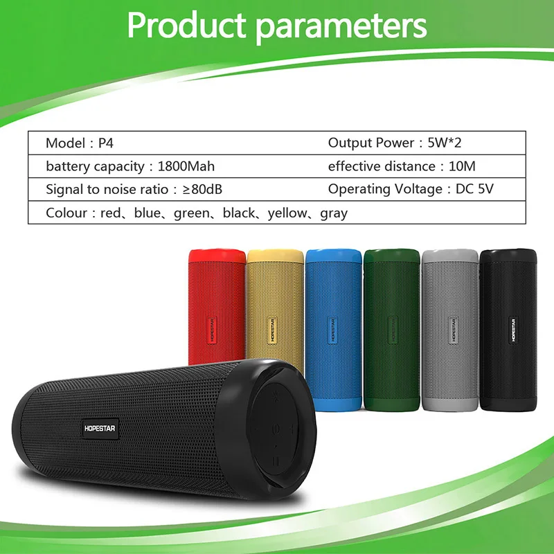 

Portable Bluetooth Speakers bass stereo Outdoor waterproof Design phone HD call Lighting Mobile Power Supply TF Card FM Function