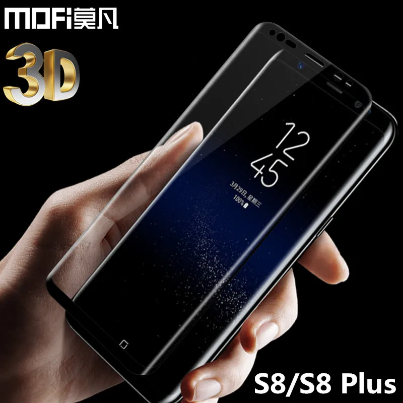 Закаленное 3D стекло для Samsung Galaxy S8 полноразмерная Защита экрана plus закаленное galaxy