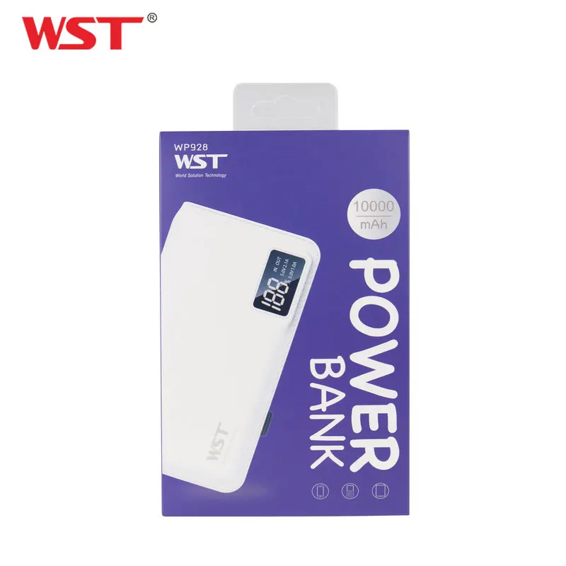 Портативное зарядное устройство WST10000mAh ультратонкий литий полимерный